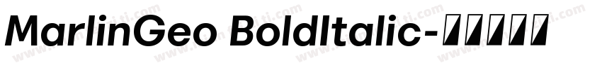MarlinGeo BoldItalic字体转换